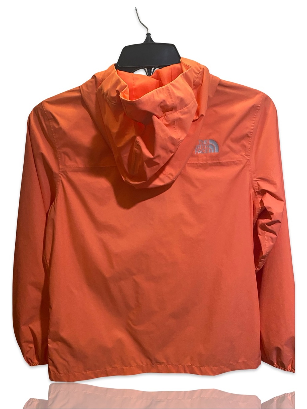 The North Face Youths Coral-Orange Hooded Rain Shell - Picture 7 of 7